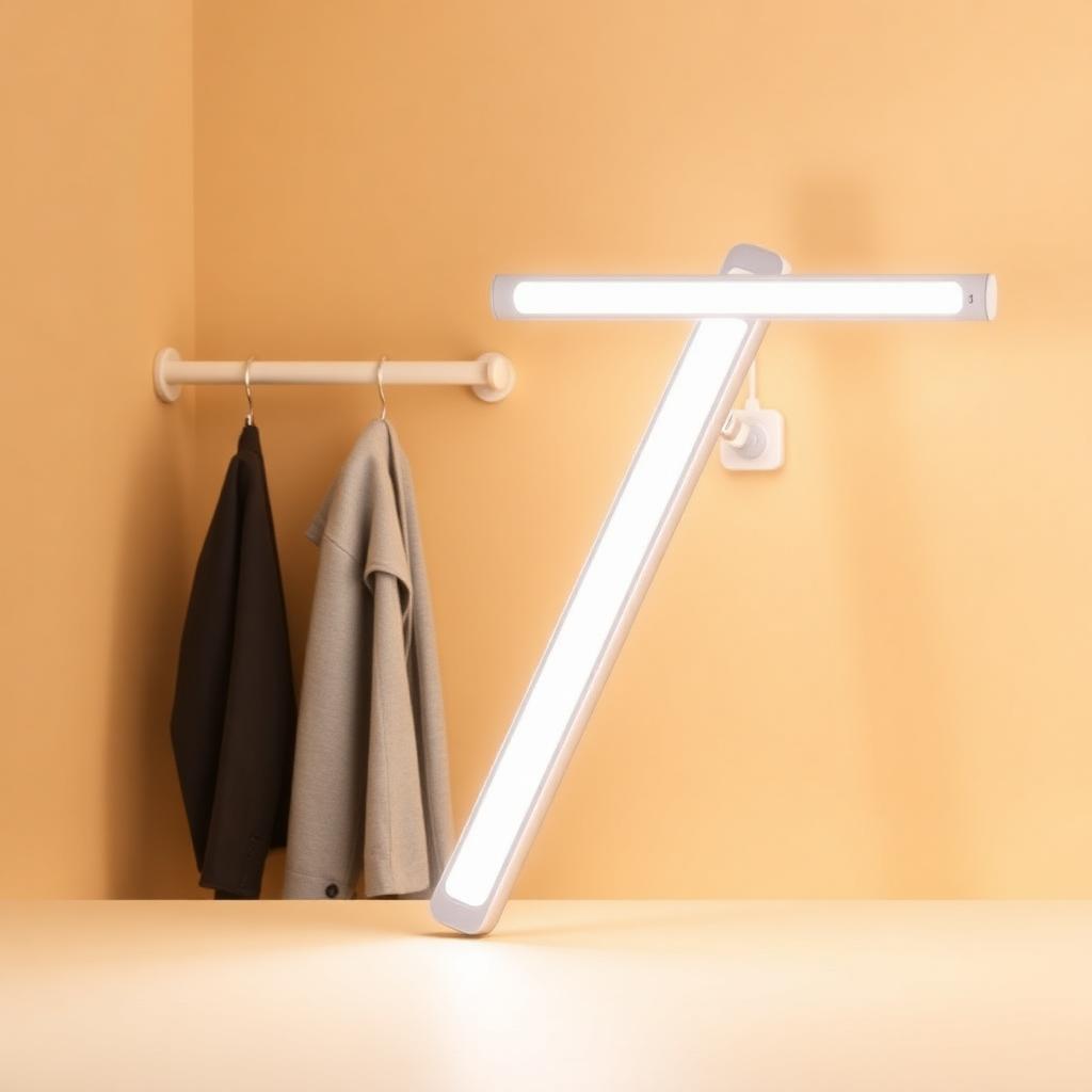 Two slim rechargeable motion-sensor closet light bars in aluminum