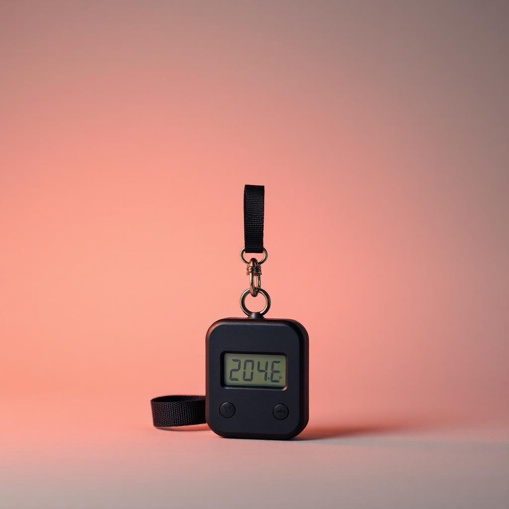 Handheld digital luggage scale in matte black with strap